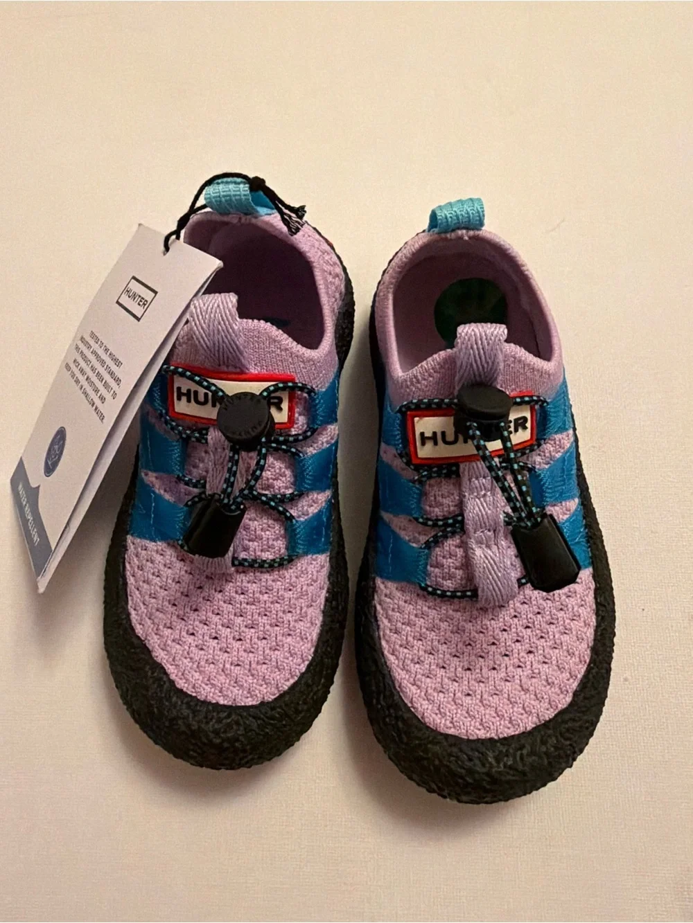 Hunter Kids Lavender and Teal Toggle Water Shoes
